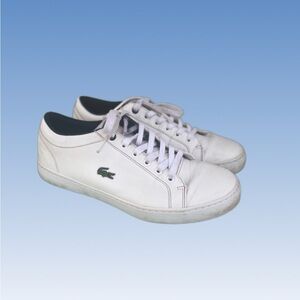 Lacoste women’s White and Green Sneakers size 6.5